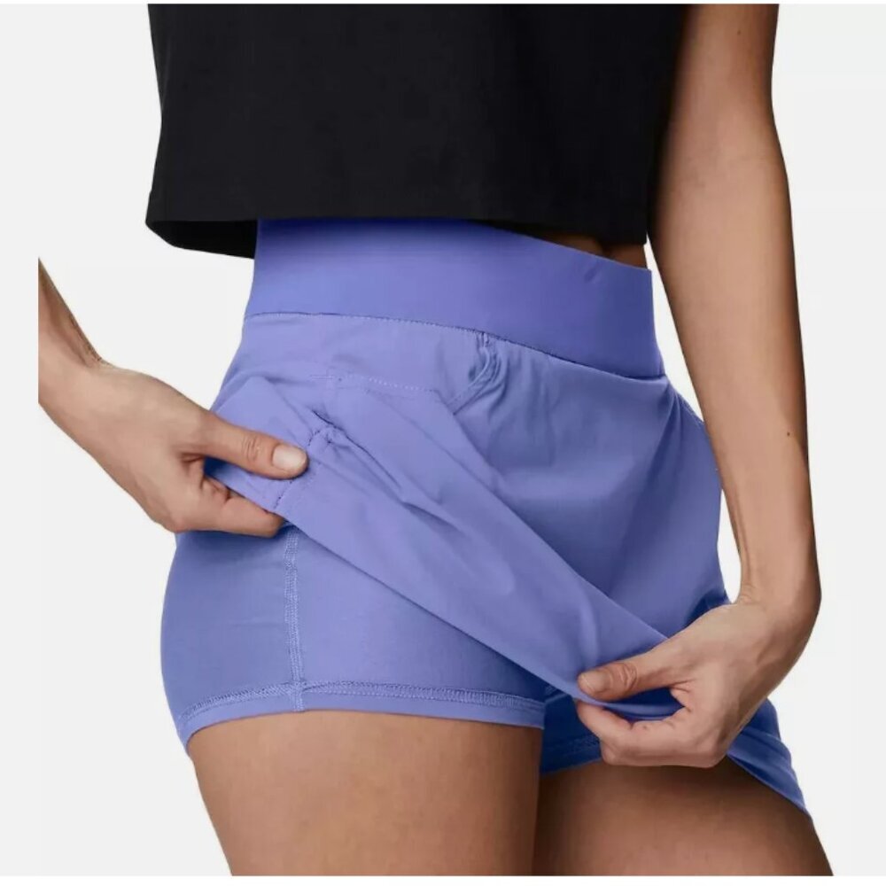 Columbia Women's Omni-Shade Active Fit Jupe-Short Skort, Purple - Picture 3 of 4